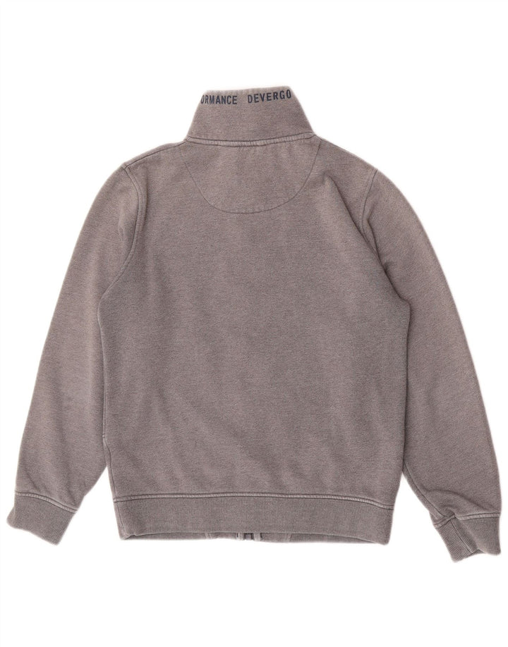 Vintage hombres chándal top chaqueta medio gris algodón