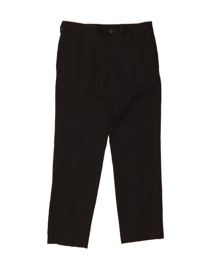 IZOD Mens Straight Chino Trousers W30 L30 Black Polyester Vintage Izod and Second-Hand Izod from Messina Hembry 