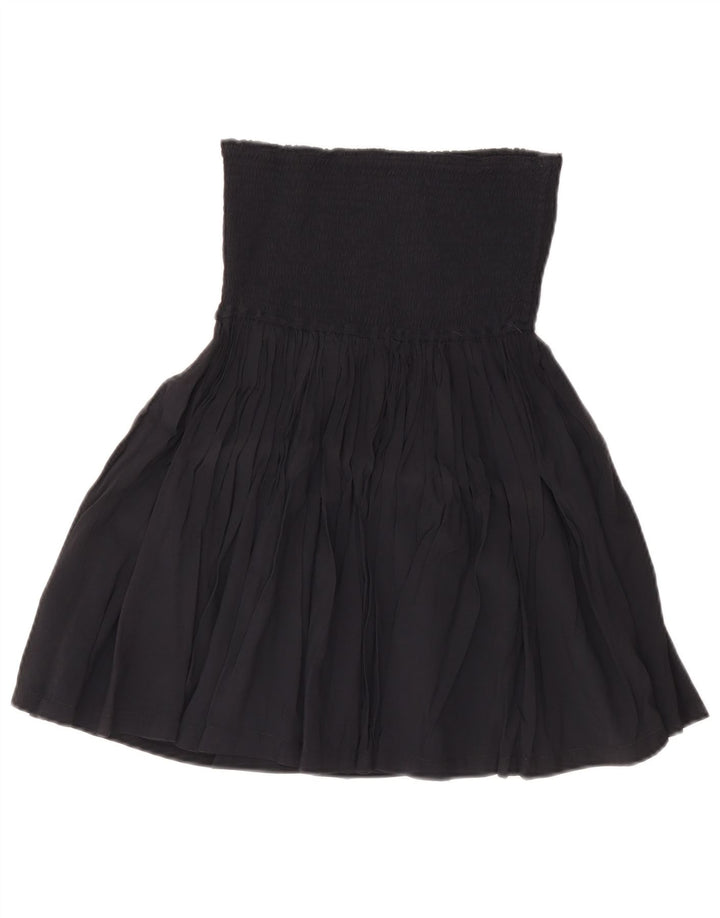 LEMON Falda acampanada de cintura alta para mujer Mediana W28 Viscosa azul marino