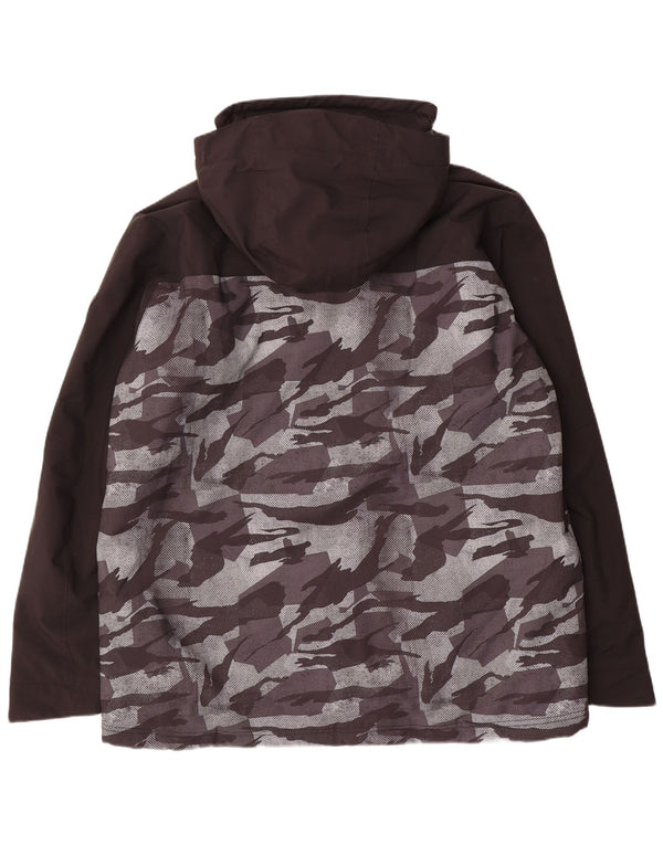 O'Neill Chaqueta cortavientos con capucha para hombre UK 44 2XL Poliamida de camuflaje negro