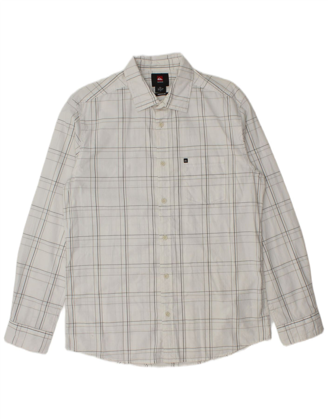 Camisa Quiksilver Hombre Small White Check Cotton