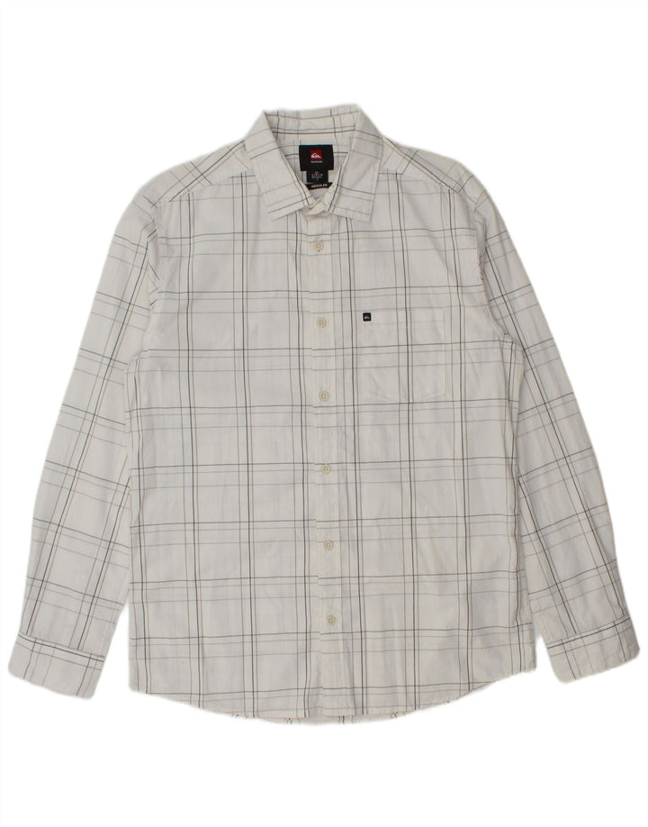Camisa Quiksilver Hombre Small White Check Cotton