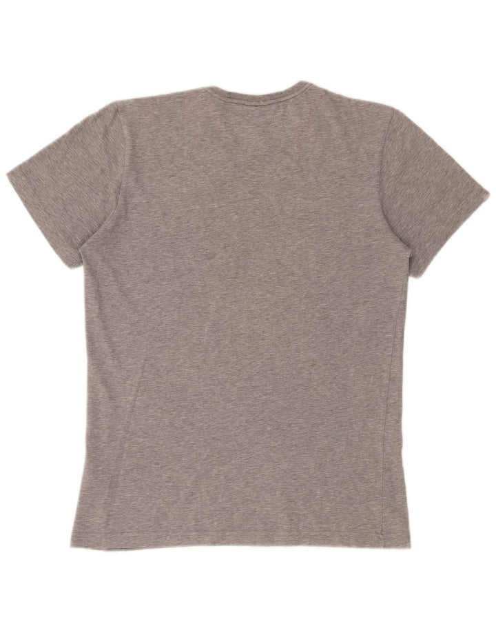ADIDAS Camiseta gráfica para hombre Top de algodón moteado gris medio