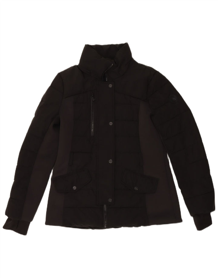 MICHAEL KORS Womens Padded Jacket UK 14 Medium Black Colourblock Polyester