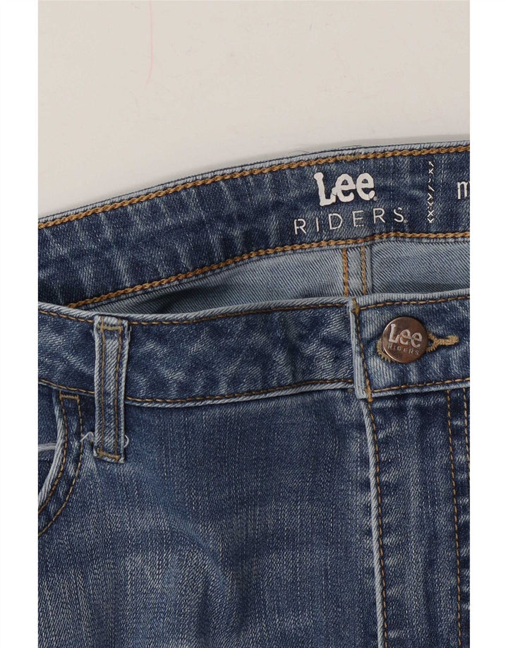 Vaqueros Capri de Talle Medio Raiders para Mujer Lee W38 L23 Azul