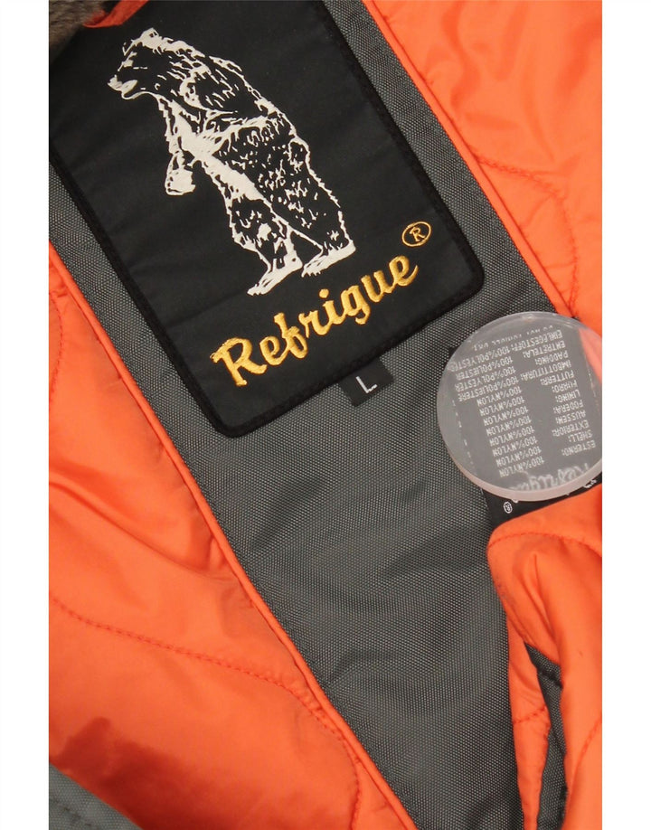 Refrigue Parka con capucha para hombre, talla 40, nailon gris grande