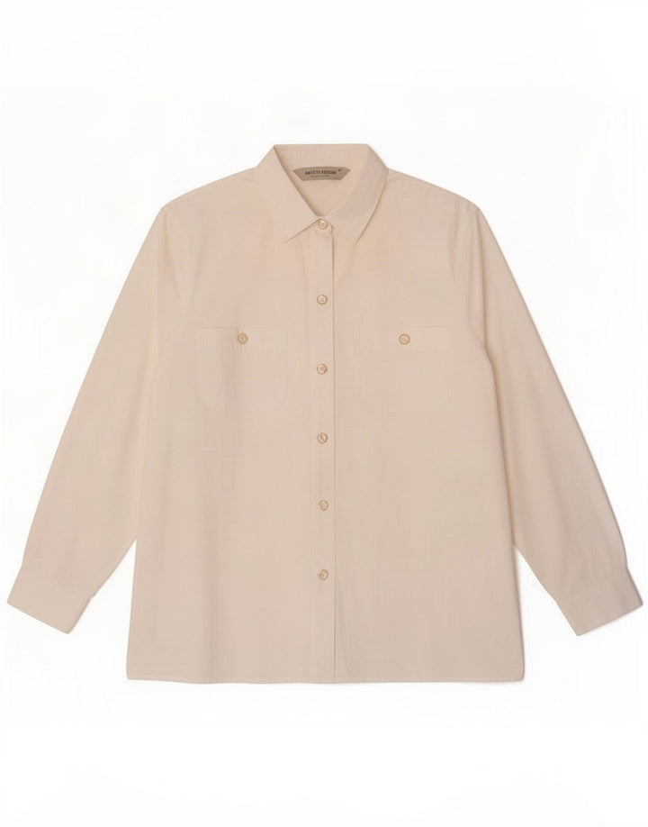 Marina Rinaldi Camisa Mujer Talla 23 Mediana Algodón Blanco