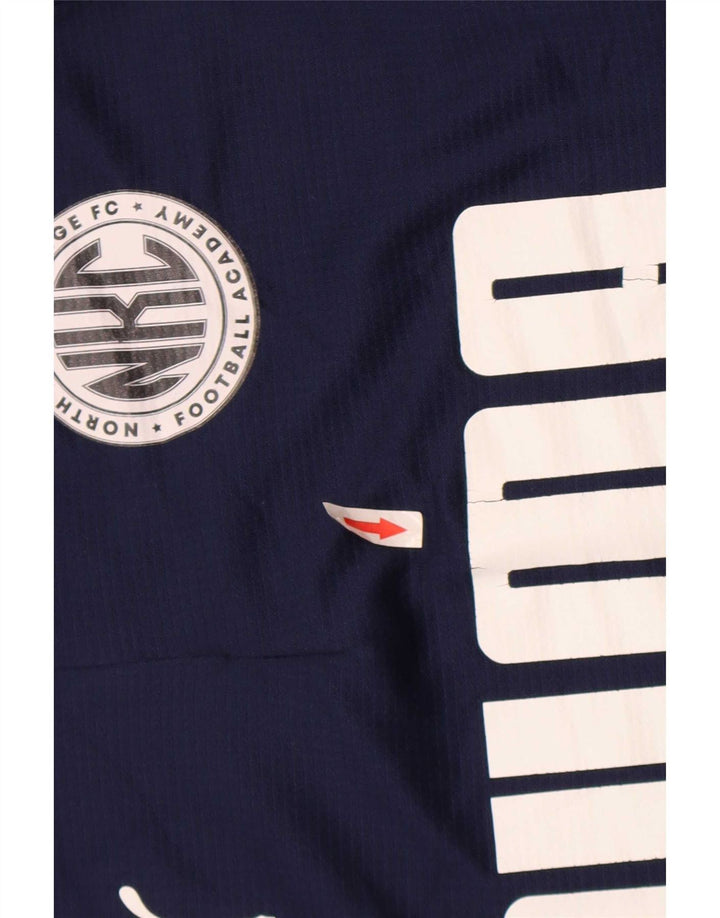 Puma Hombre Gráfico Jersey Chándal Top Pequeño Azul Marino Colorblock