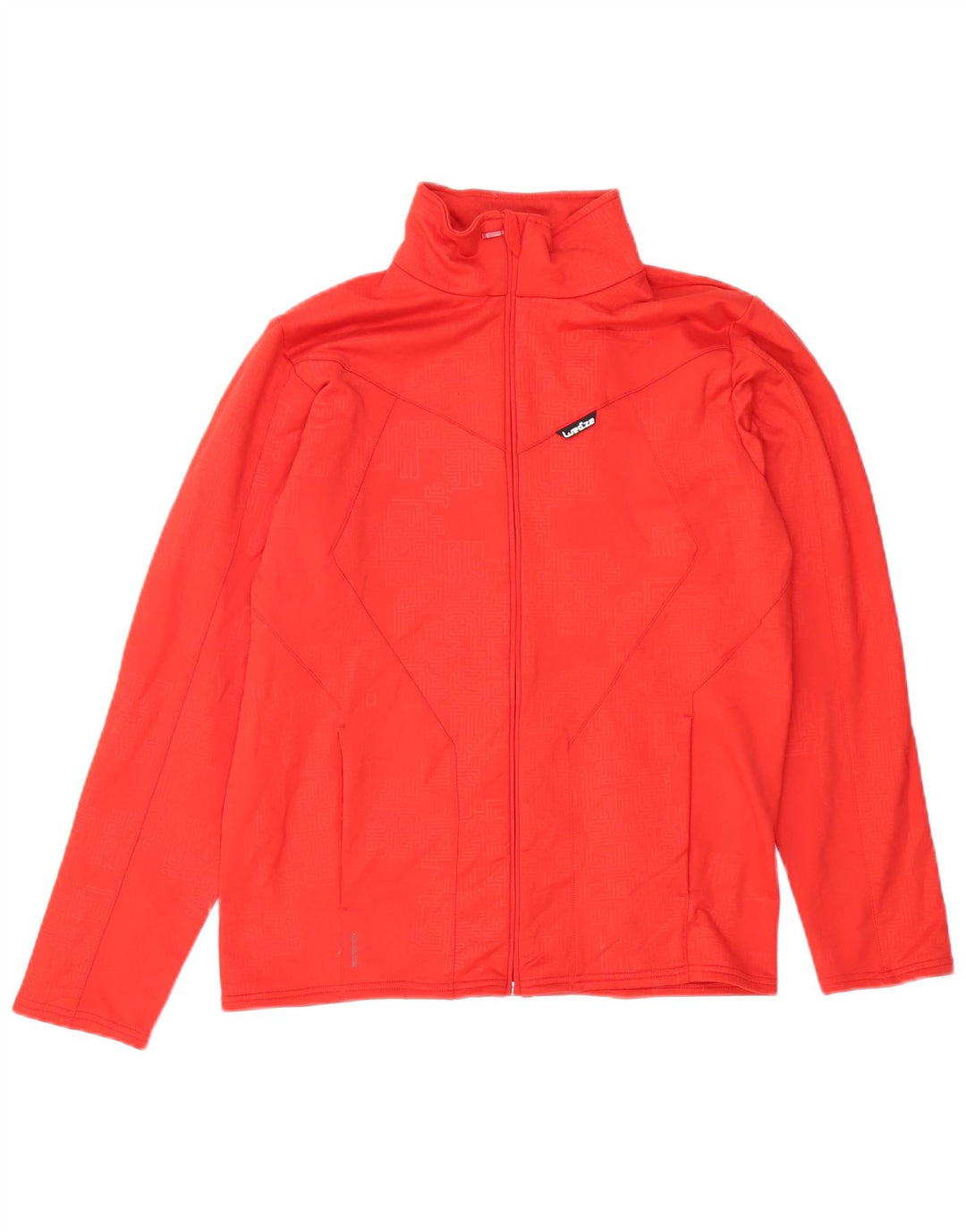 Wed Ze Chaqueta de chándal para hombre, talla pequeña, poliéster rojo