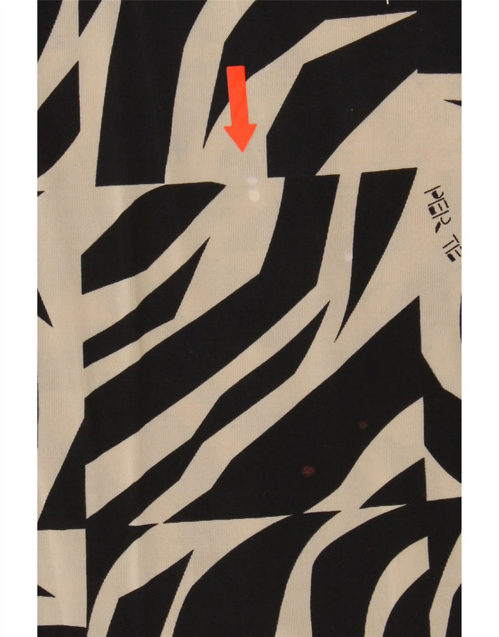 PERTE BY KRIZIA Womens Graphic Top 3/4 Sleeve UK 14 Medium Beige Vintage Perte by Krizia and Second-Hand Perte by Krizia from Messina Hembry 