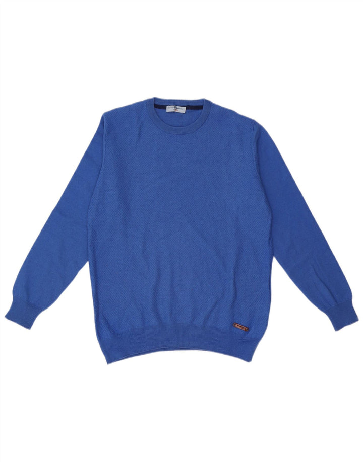 Harmont & Blaine Jersey de cuello redondo para hombre XL Lana azul