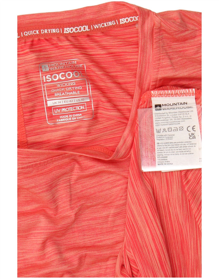 Camiseta IsoCool para mujer de Mountain Warehouse, talla 40, talla grande, color naranja a rayas