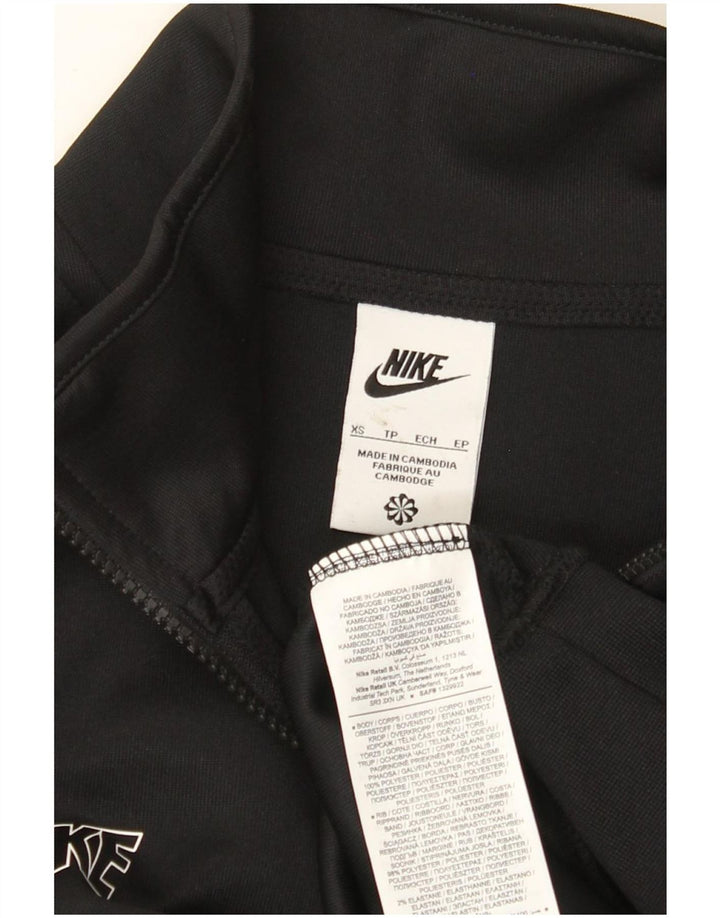 Nike Hombre Graphic Zip Neck Sudadera Jumper XS Negro Poliéster