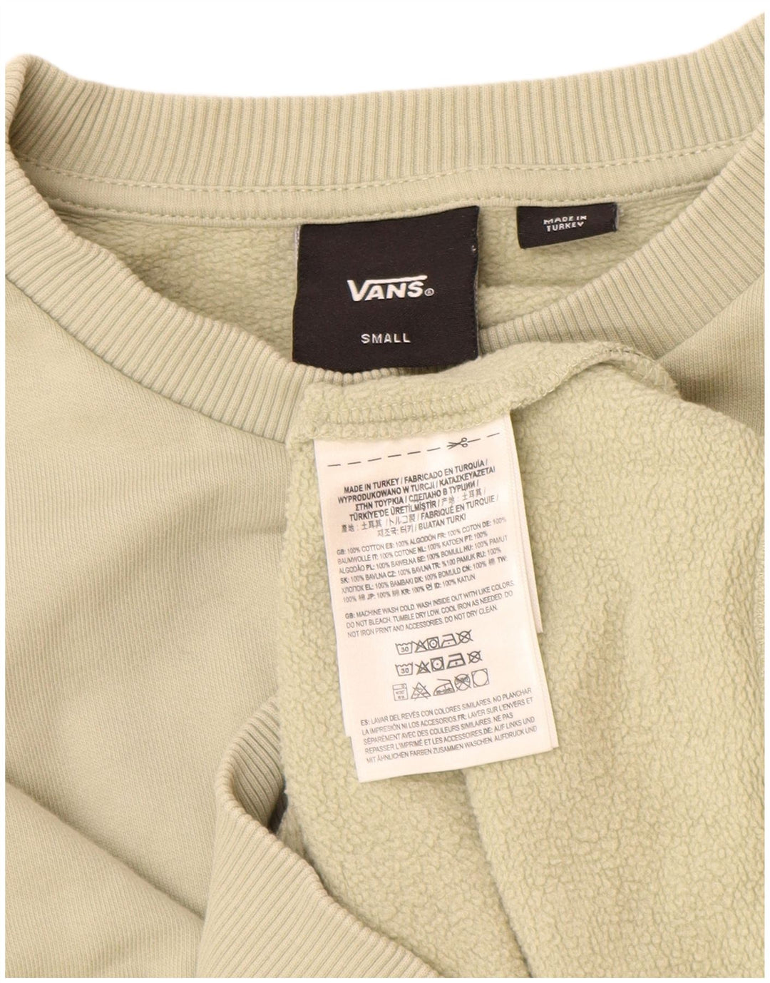 VANS Sudadera para mujer Jumper UK 10 Small Beige Cotton