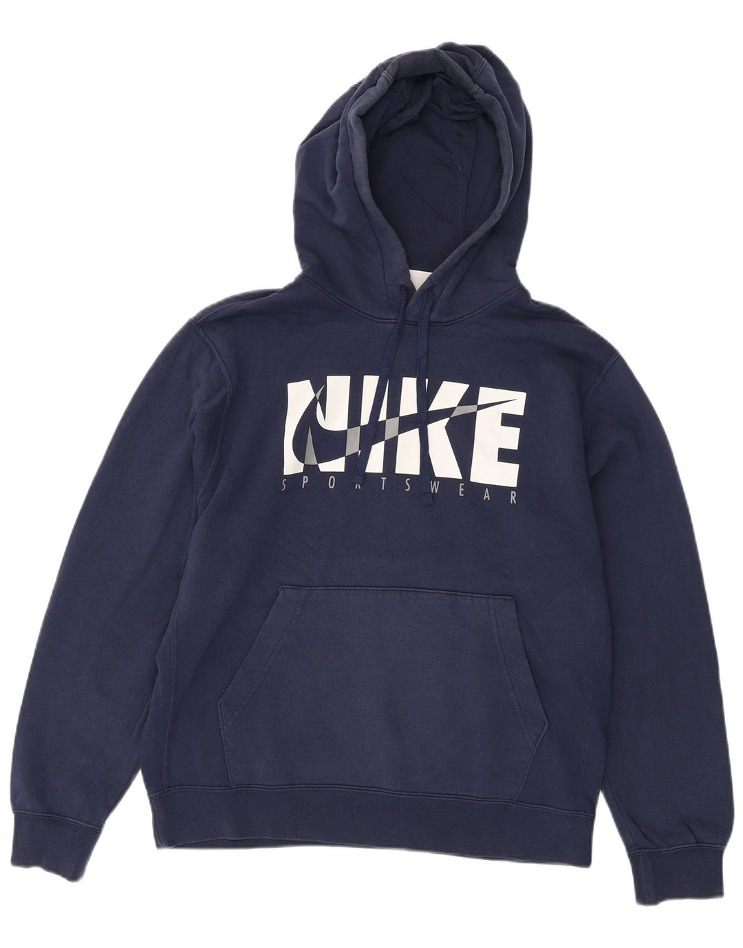 Nike Hombre Sudadera con capucha gráfica Jersey de algodón azul marino mediano