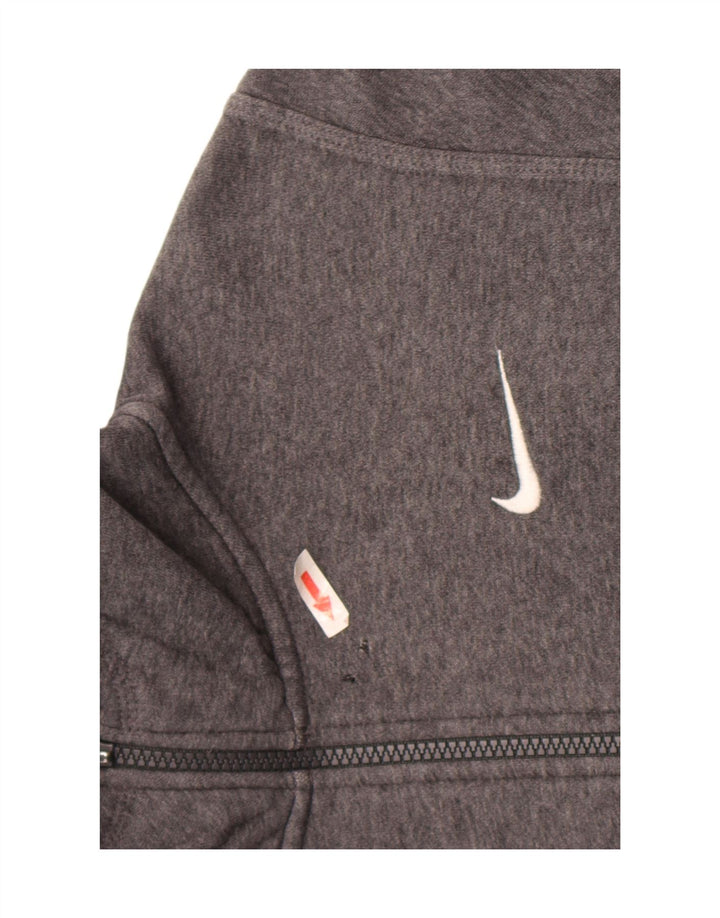 Nike - Sudadera con capucha y cremallera para hombre, talla pequeña, algodón gris