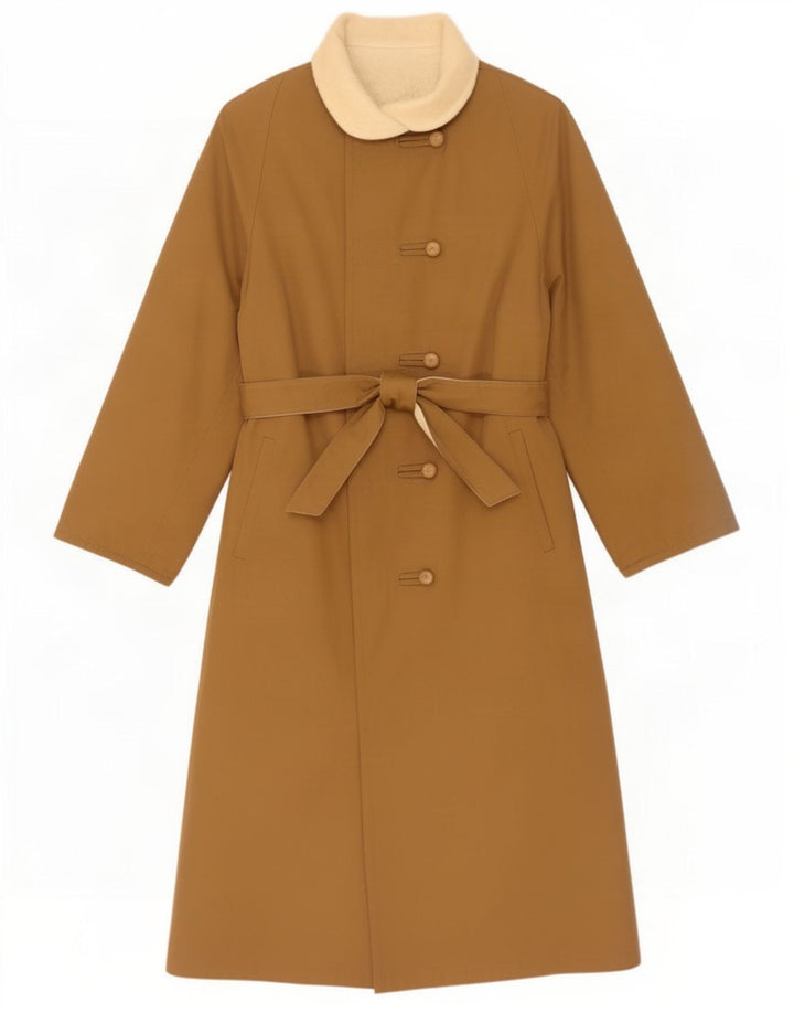 Abrigo reversible vintage para mujer IT 42 Algodón beige medio