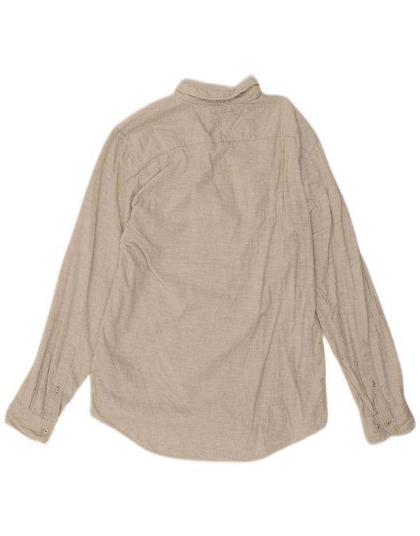 Tommy Hilfiger Camisa de pana de corte regular para hombre Algodón beige grande