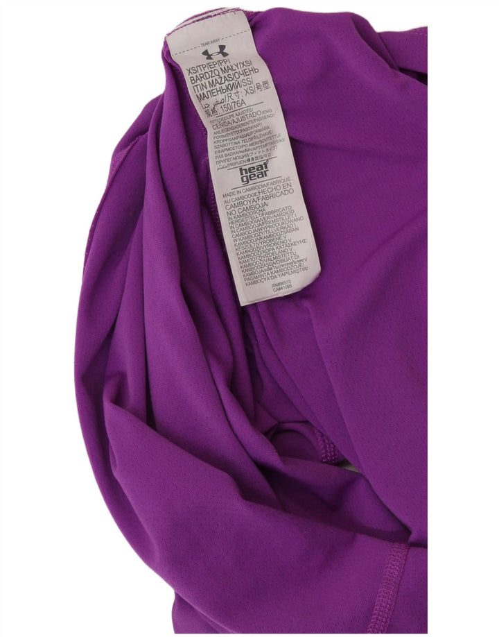 UNDER ARMOUR Camiseta sin mangas Heat Gear para mujer UK 6 XS Poliéster morado
