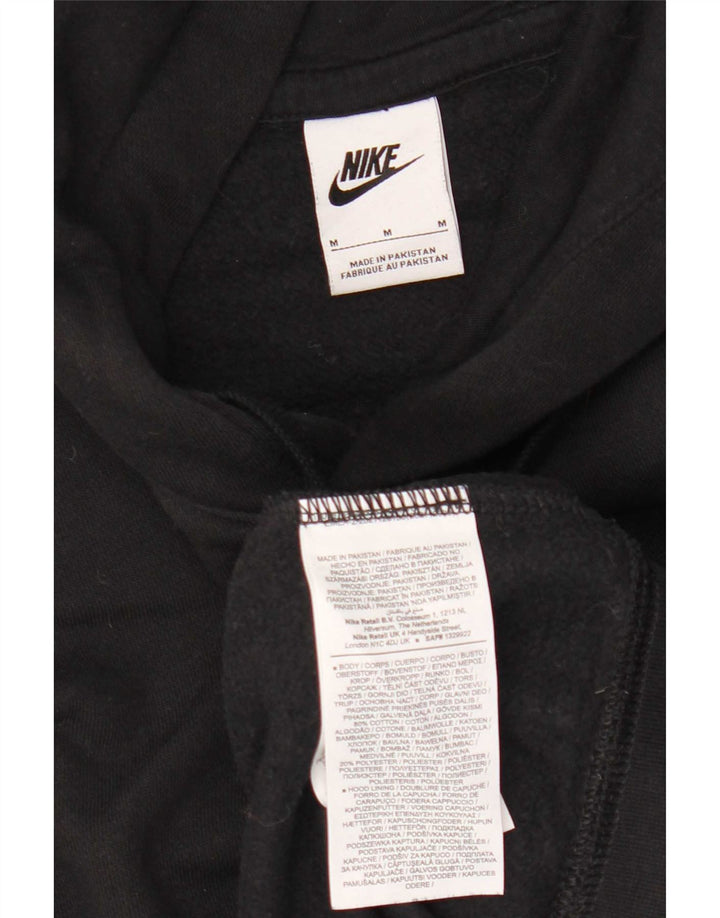 Nike Sudadera con capucha gráfica para hombre, jersey de algodón negro mediano