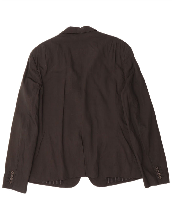 All Saints Chaqueta tipo blazer con 1 botón para hombre, talla 40, color negro