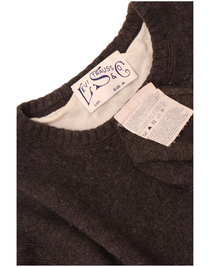 Levi's Suéter tipo jersey con cuello redondo para mujer Reino Unido 44 Algodón gris medio