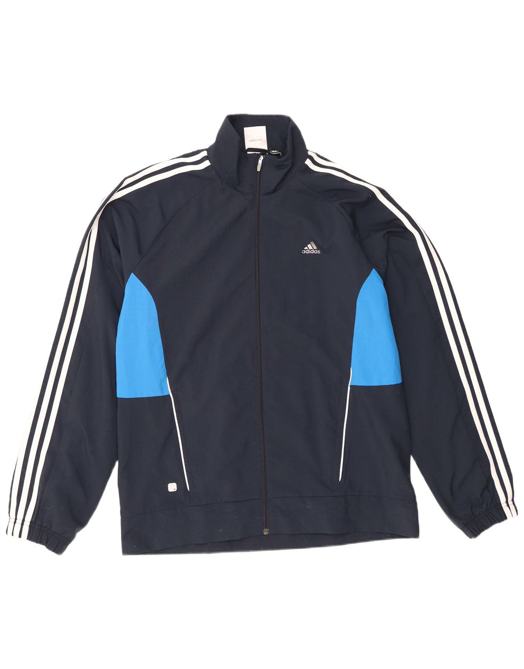 Adidas Mens Climalite Chándal Top Chaqueta Medio Azul Marino Colorblock