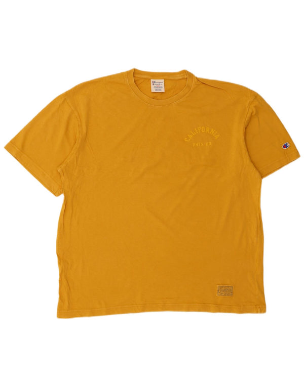 Champion Camiseta Hombre Top Small Amarillo