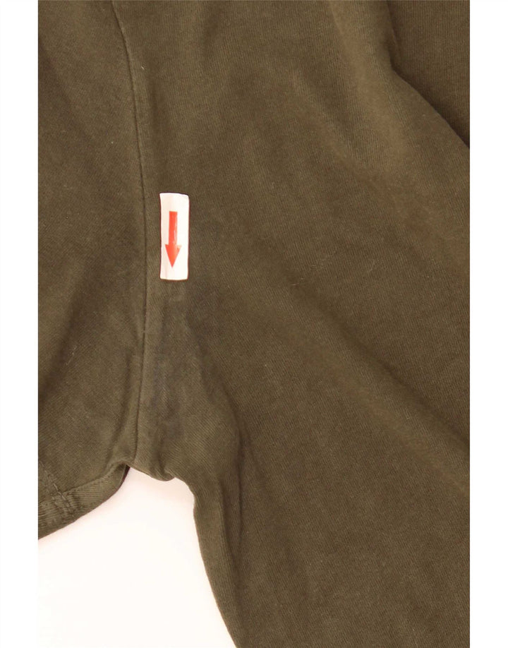 Superdry Hombre Camiseta Top XL Caqui Algodón