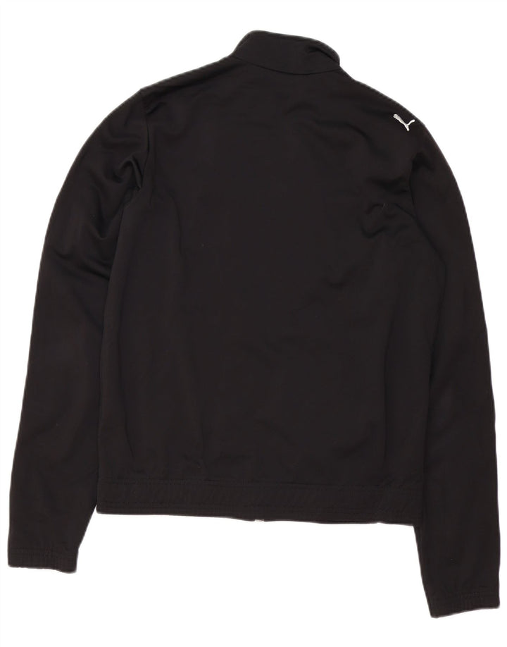 PUMA Chaqueta superior de chándal para mujer UK 12 Mediana Negro Colorblock Poliéster