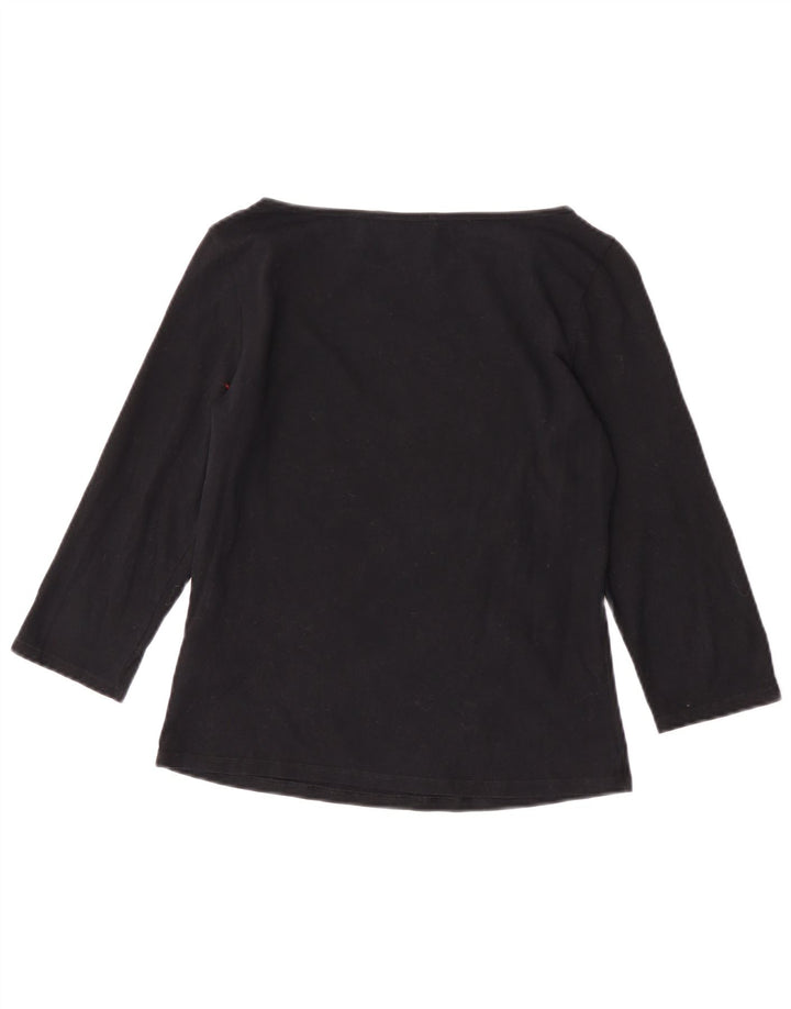 Marks & Spencer Top corto para mujer manga 3/4 UK 42 Algodón negro mediano