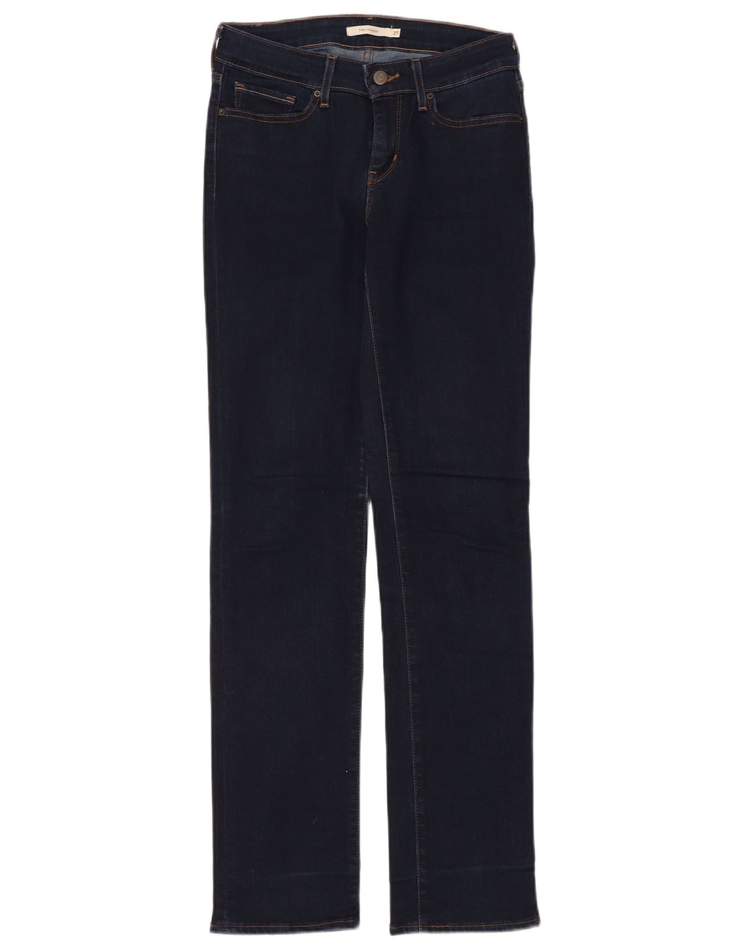 LEVI'S Jeans rectos 714 para mujer W27 L32 Algodón azul marino