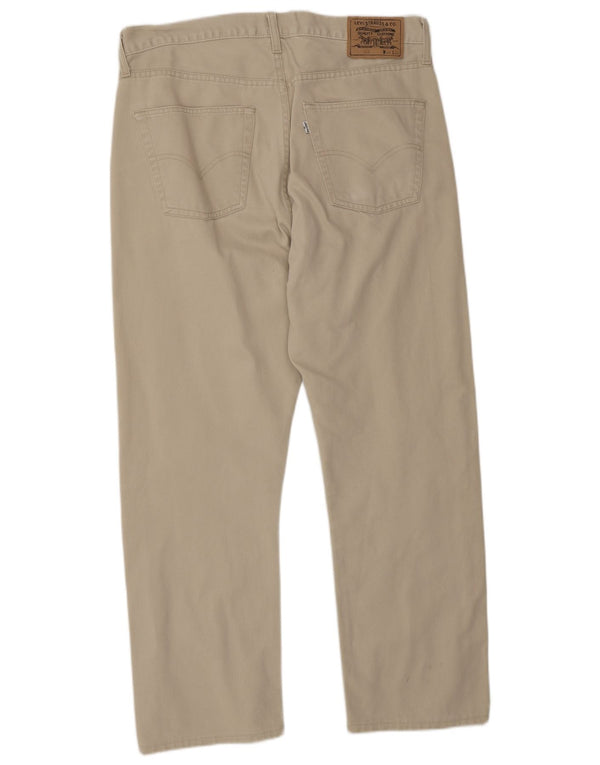 Levi's Hombre 505 Pantalones Casuales Rectos W36 L28 Algodón Beige