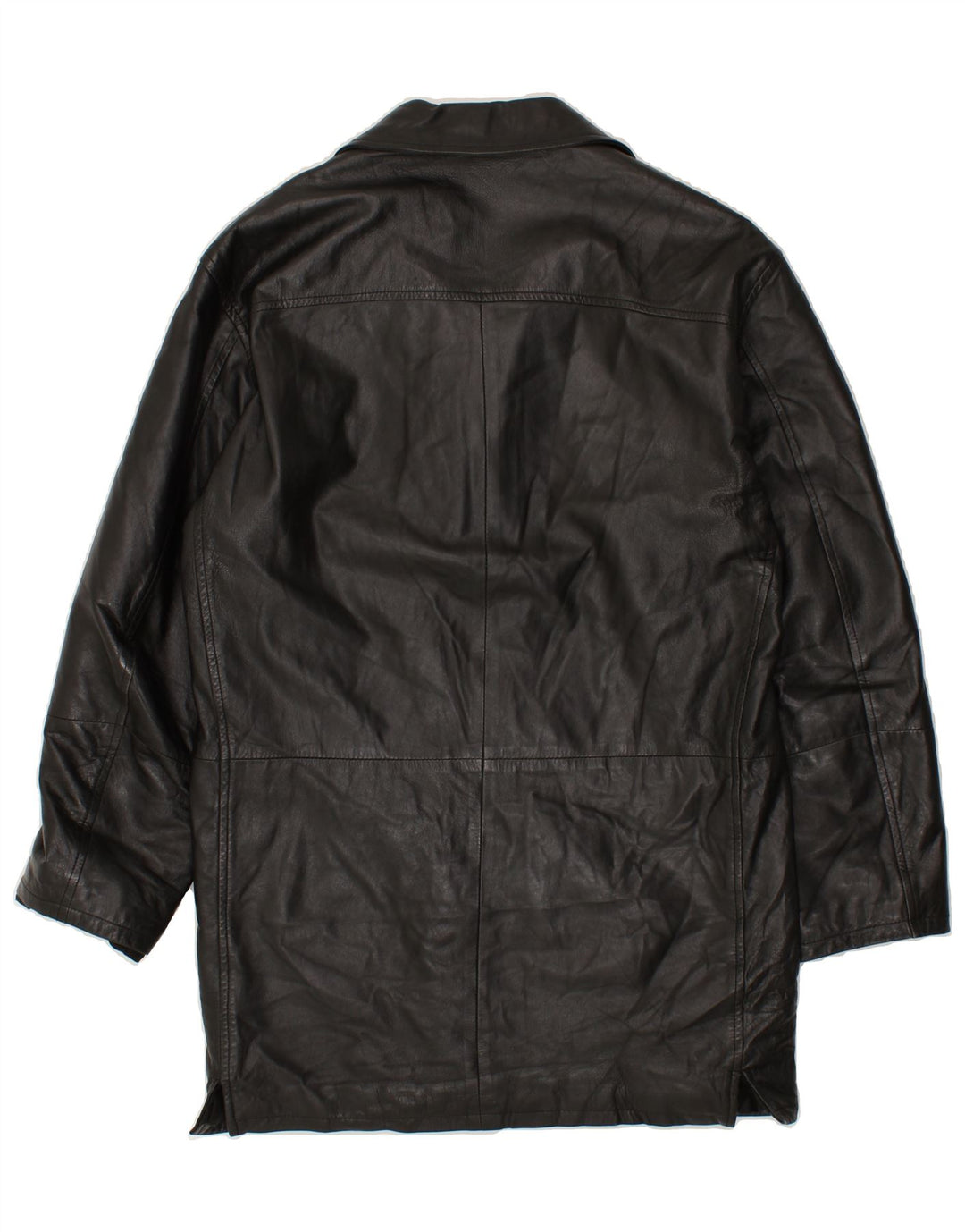 CONBIPEL Abrigo de cuero para hombre IT 46 Pequeño cuero negro