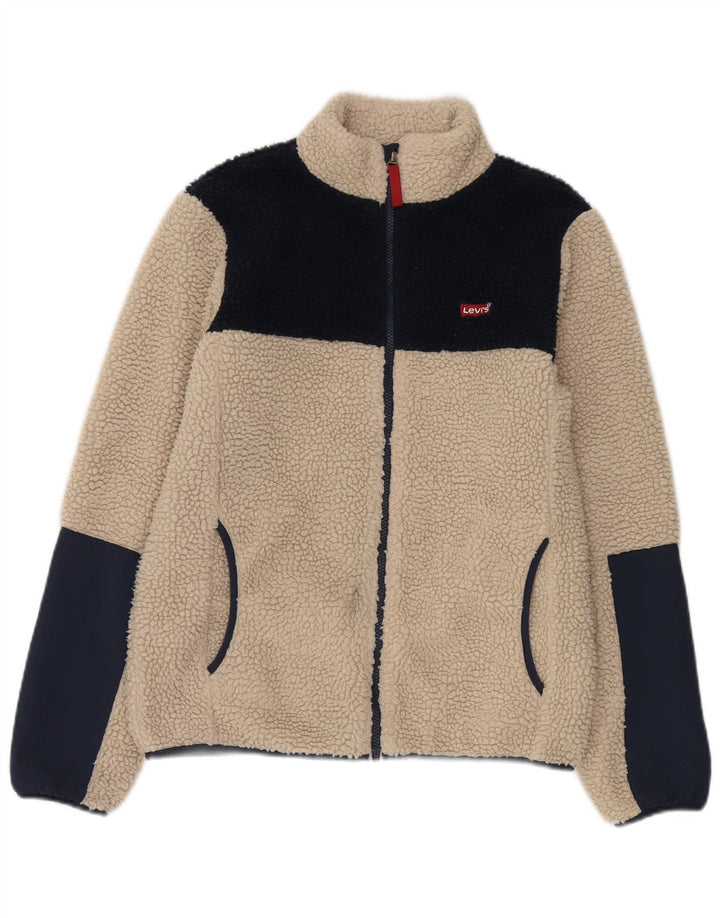 Levi's Chaqueta polar para niño 15-16 años Beige Poliéster color block
