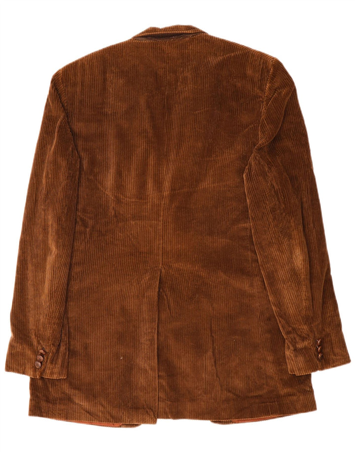 LONDON FOG Chaqueta tipo blazer de pana con 2 botones para hombre EU 42 XL Algodón marrón