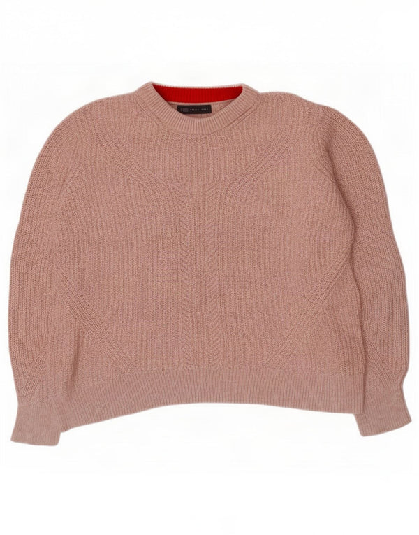 Marks & Spencer Jersey con Cuello Barco para Mujer UK 46 Grande Rosa Moteado