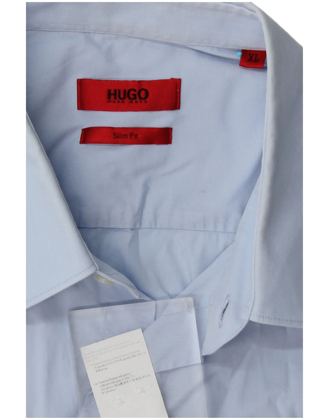 Camisa Hugo Boss Hombre Slim Fit XL Algodón Azul