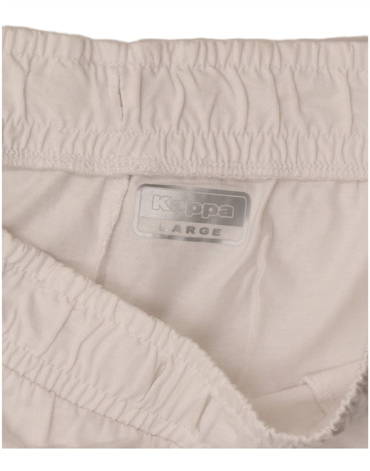 Kappa Pantalones cortos deportivos para mujer UK 44 Grande Blanco