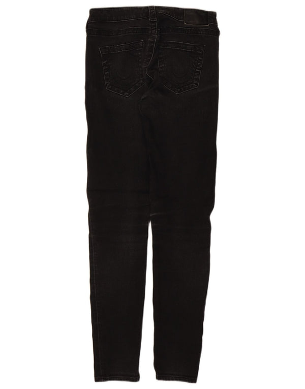 True Religion Vaqueros pitillo para mujer W28 L30 Algodón negro
