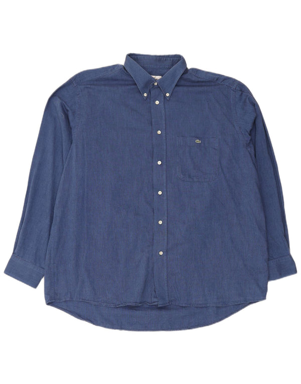 Camisa Lacoste Hombre Talla 43 XL Algodón Azul