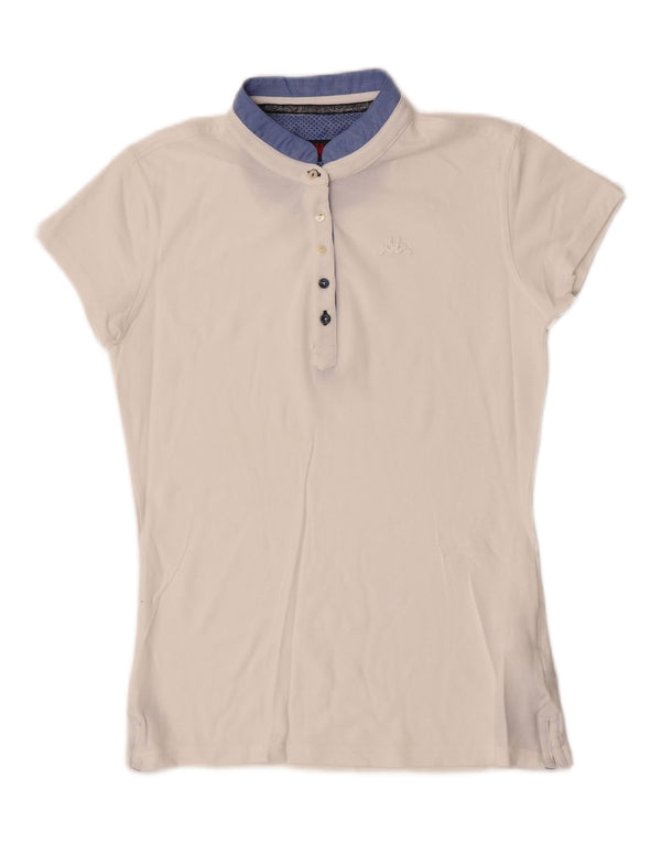 Kappa Polo para mujer UK 44 Grande Algodón blanco