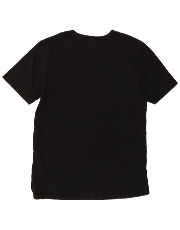 Hugo Boss Hombre Camiseta Top Medium Negro Algodón