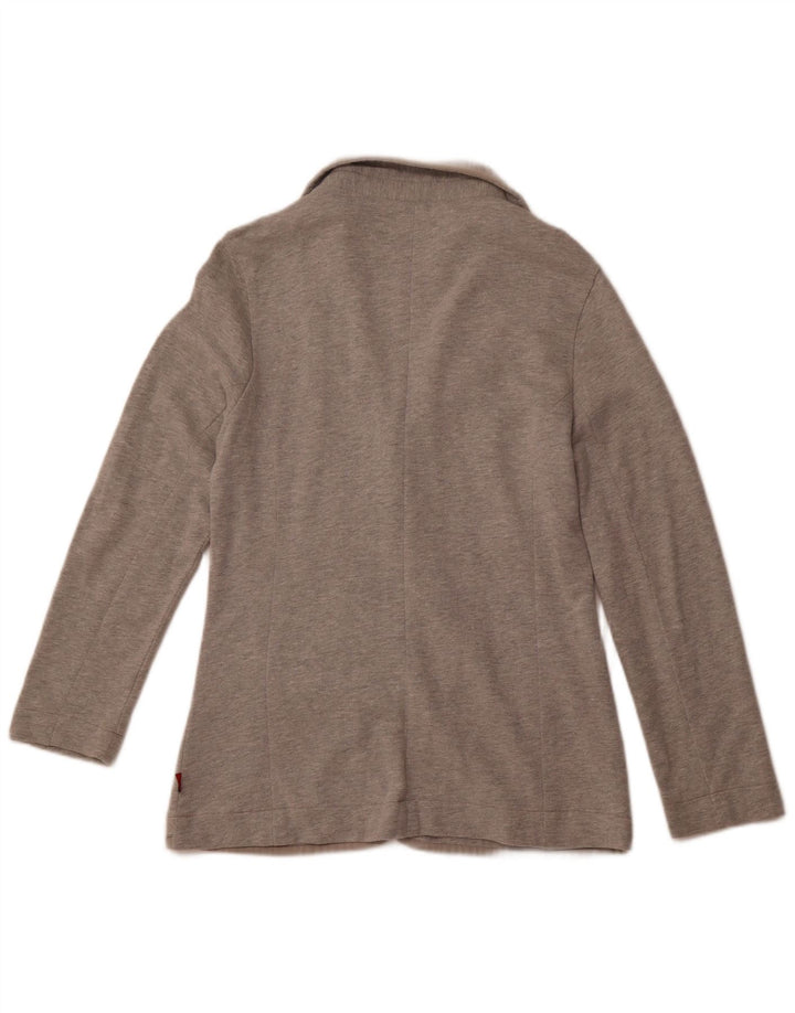 KAPPA Chaqueta Blazer de 3 Botones para Mujer UK 44 Grande Gris Algodón