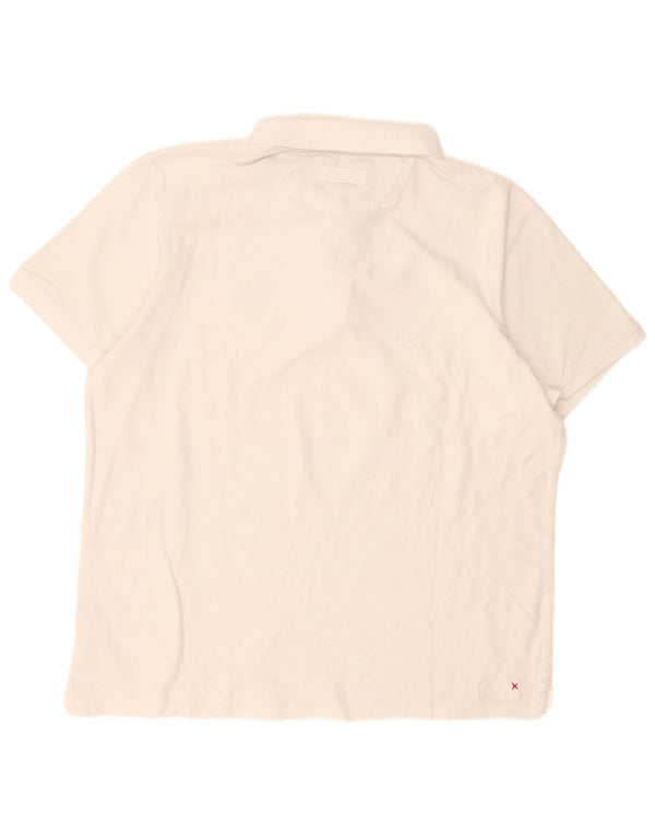 Polo para hombre Fat Face XL Blanco Algodón