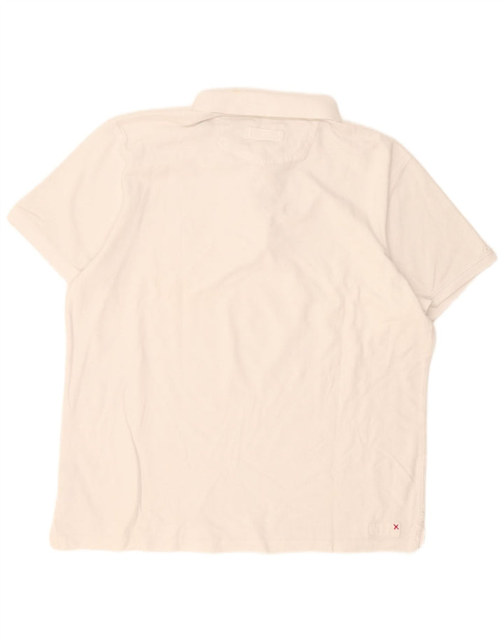 Polo para hombre Fat Face XL Blanco Algodón