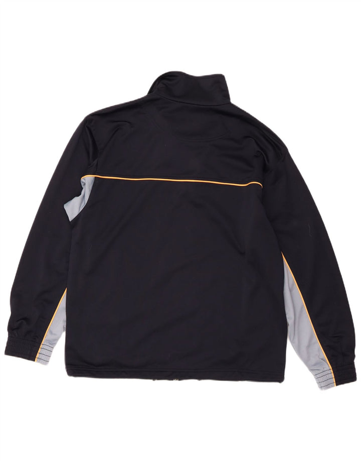 Lotto Hombre Chándal Top Chaqueta Mediana Azul Marino Colorblock Deportes