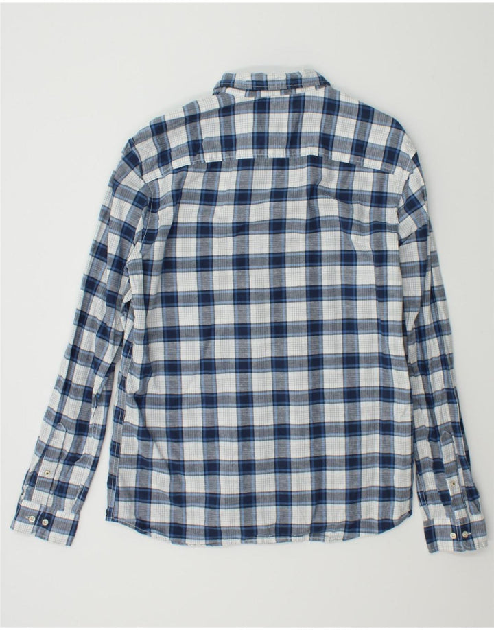 JACK & JONES Mens Shirt Large Blue Check Cotton Vintage Jack & Jones and Second-Hand Jack & Jones from Messina Hembry 