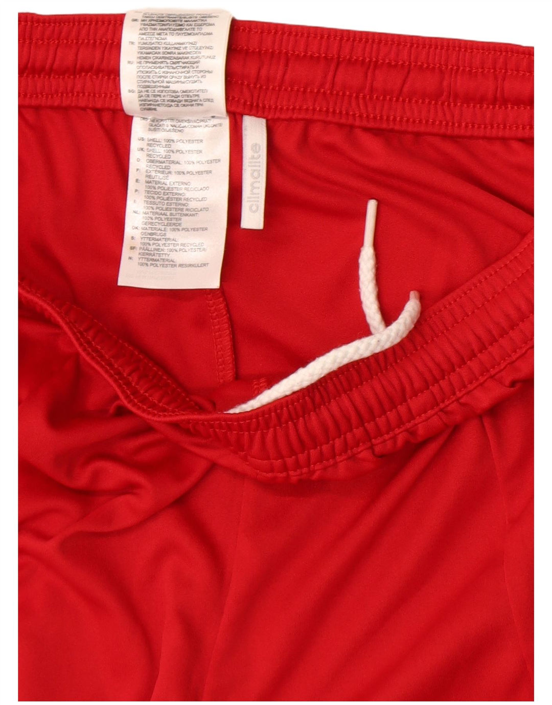 ADIDAS Mens Climalite Sport Shorts Pequeño Rojo Colorblock Poliéster