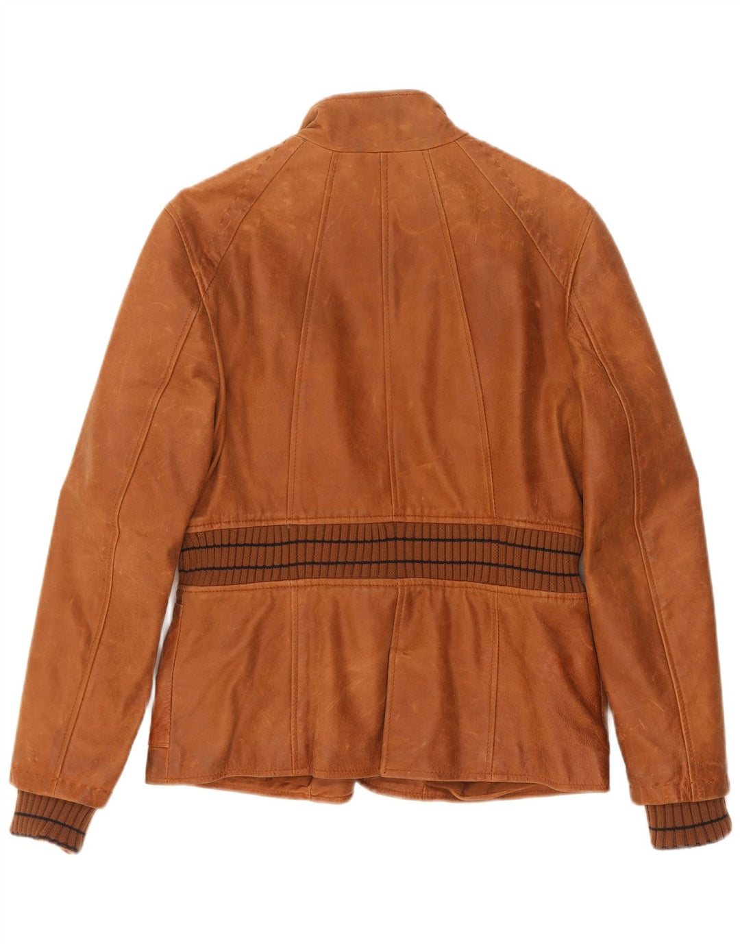 Compagnia Chaqueta de cuero para mujer UK 44 Marrón medio